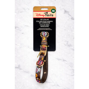 NEW Disney Tails Pet Dog Collar "COCO" Movie Brown Skulls - M Medium